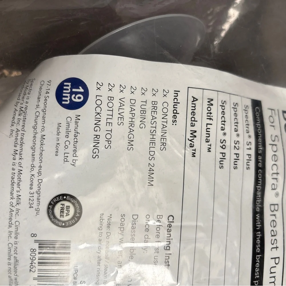 Brand New S2 Premier Spectra Pink Electric Breast Pump with extra flanges& parts - Picture 3 of 4